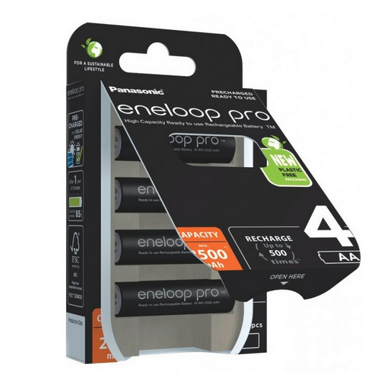 Panasonic Eneloop pro AA/4B (BK-3HCDE/4BE) - 2